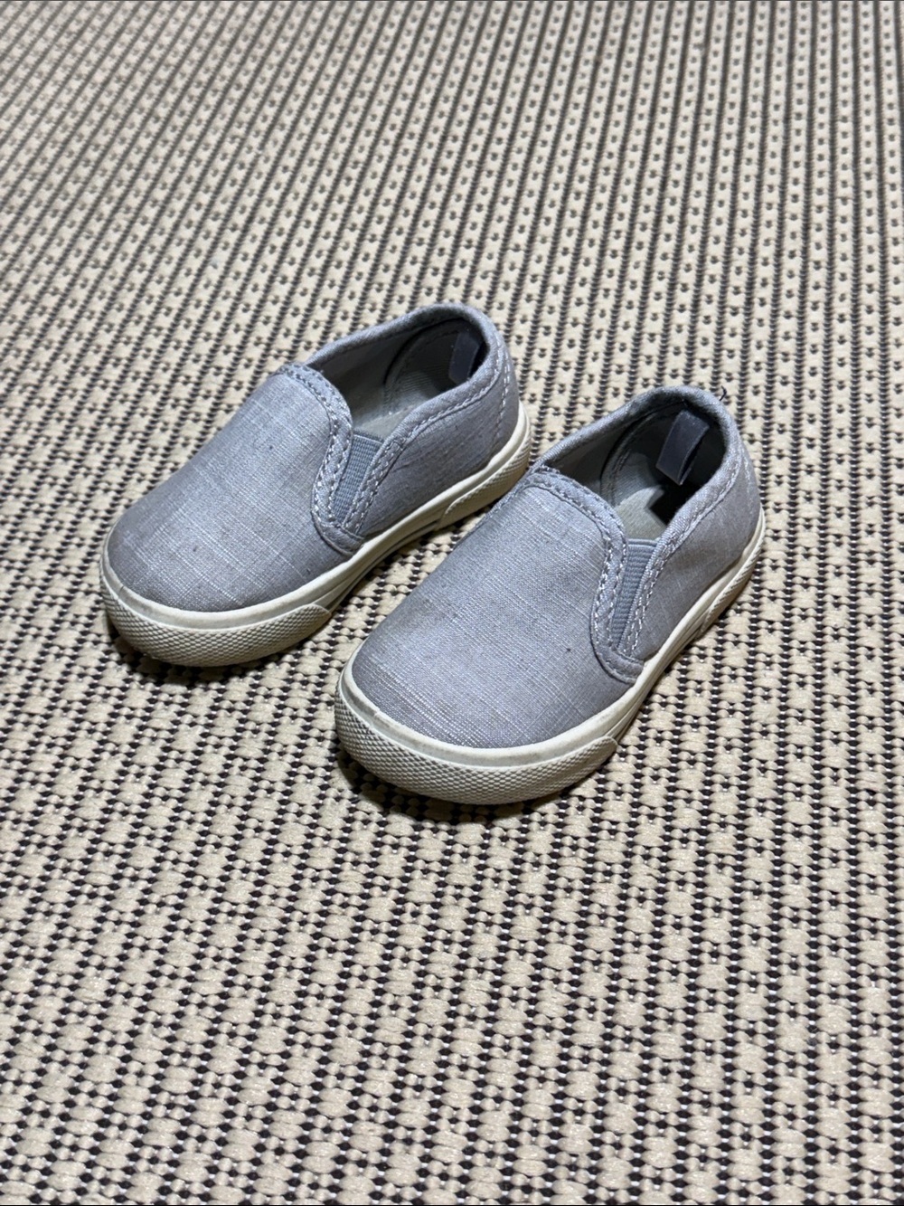 Carter's Light Gray Slip-On Canvas Sneakers for Kids